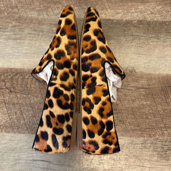 J. Crew Womens Leopard Print Calf Hair Slip-on Loafer Flats Tan Brown Size 6 - Picture 6 of 9